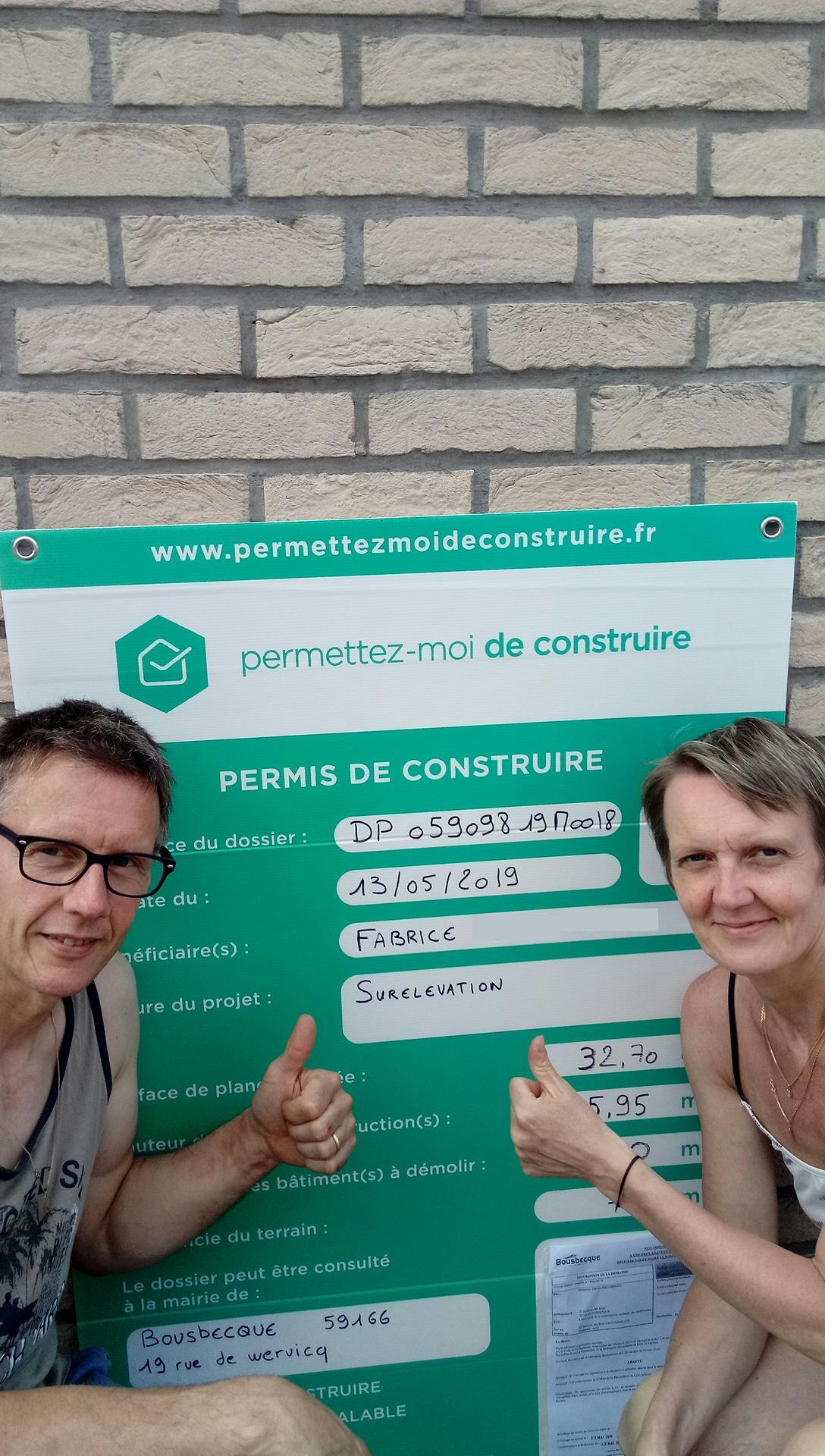 Fabrice obtient le permis de construire de sa surélévation à Bousbecque