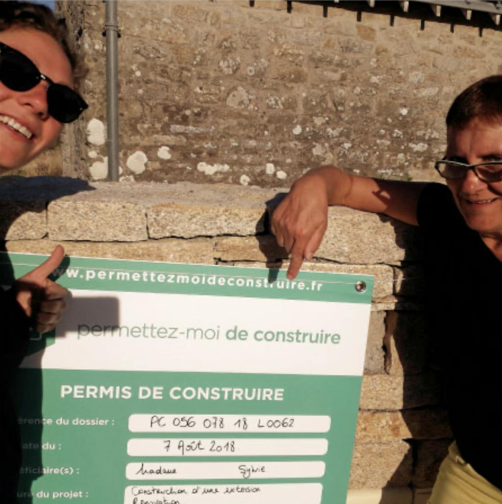 Marine et Sylvie obtiennent le permis de construire d’un changement de destination à Guidel