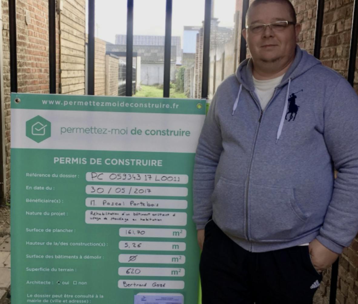 Pascal obtient le permis de construire de son loft à Lesquin