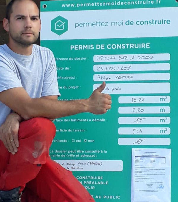 Philippe obtient la déclaration de travaux de sa terrasse surélevée à Quincy-Voisins