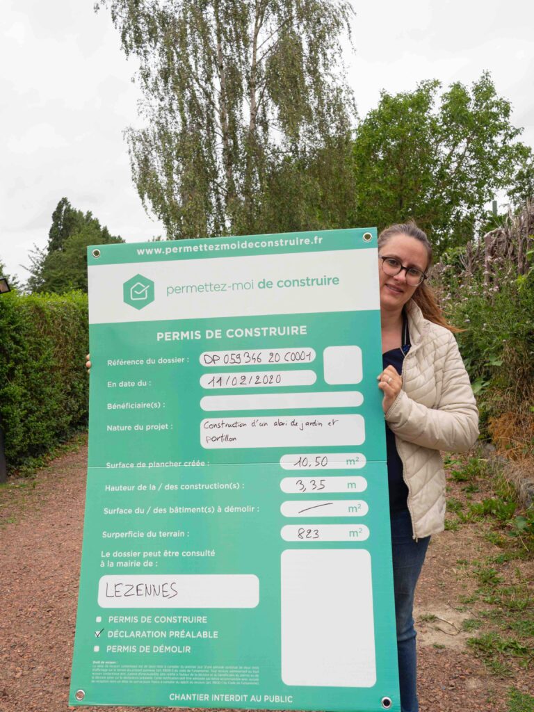 Hélène obtient la déclaration de travaux pour son studio de jardin à Lezennes
