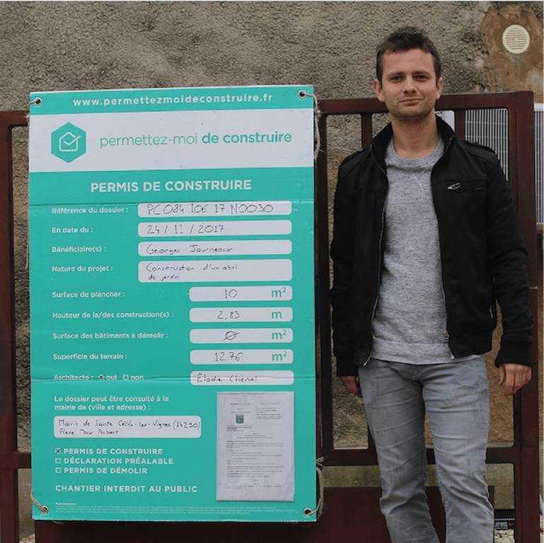 Georges obtient le permis de construire de son annexe à Sainte-Cécile-les-Vignes