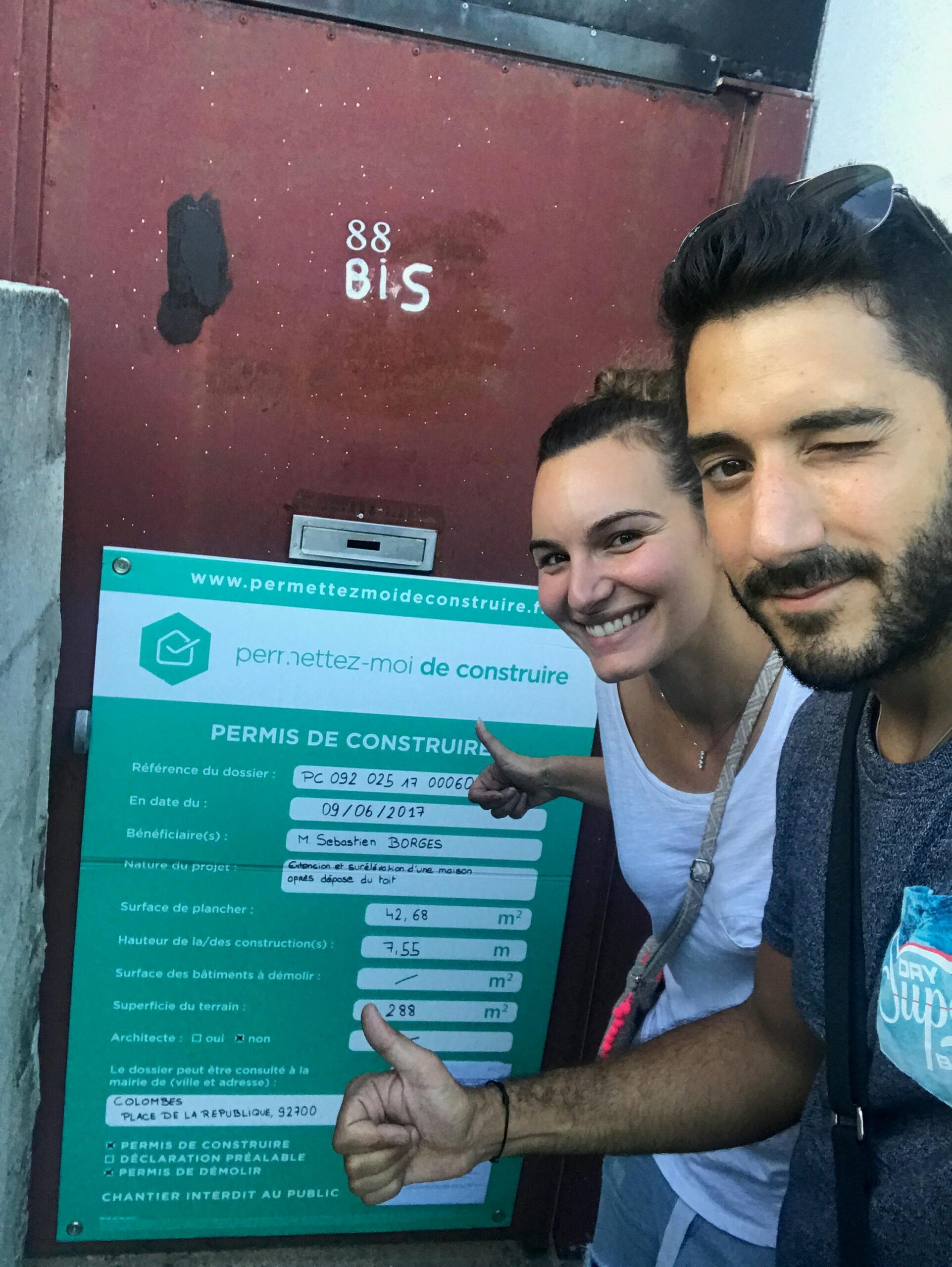 Stéphanie et Sébastien obtiennent le permis de construire de leur surélévation à Colombes