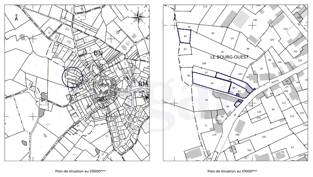 Plan de situation toiture