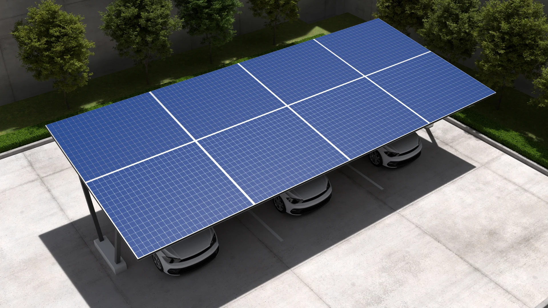 panneaux solaires pour carport